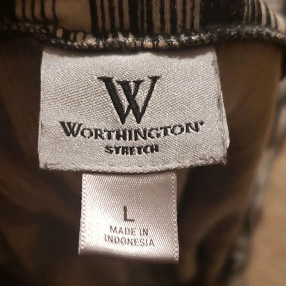 WORTHINGTON Maxi skirt. Black and tan